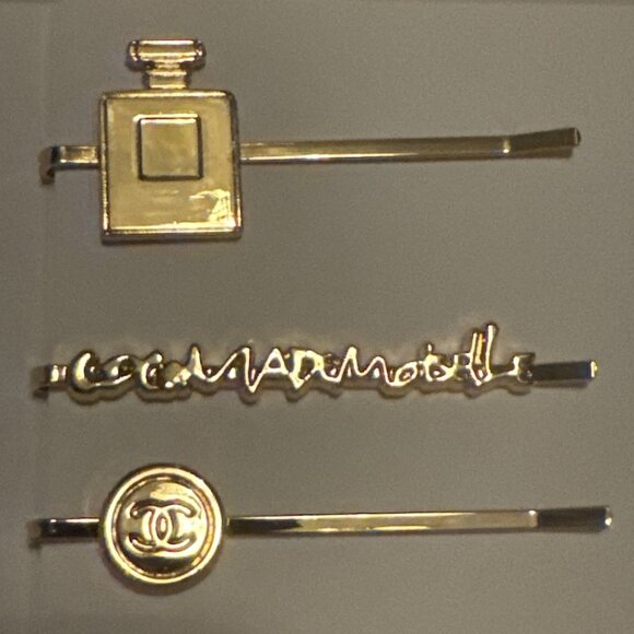 Lot Chanel licensed COCO Mademoiselle Ltd. Novelty authentic Hair Pins Bottle CC - Picture 1 of 3